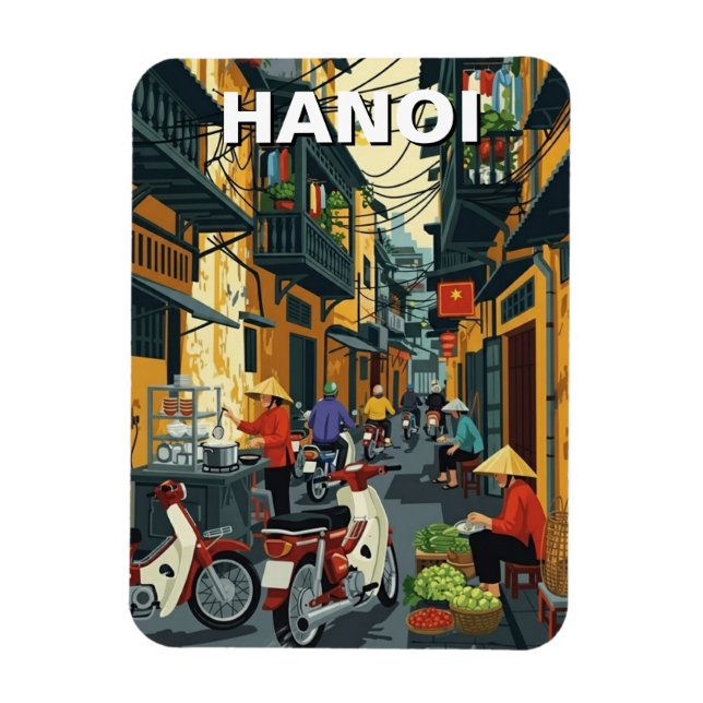 Hanoi Vietnam Alley Resa Magnet (Vertikal)