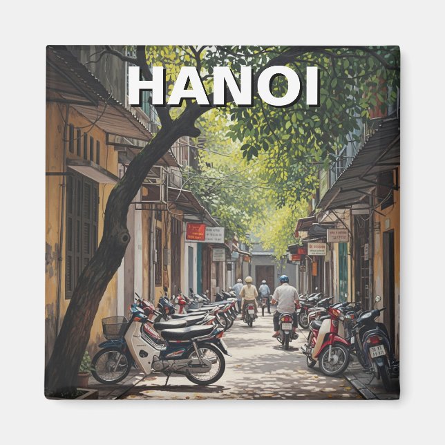 Hanoi Vietnam Alley Travel Magnet (Framsidan)