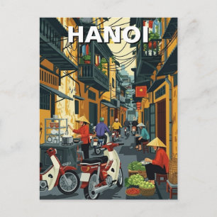 Hanoi Vietnam Alley Travel Vykort
