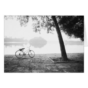 Hanoi Vietnam, cykel & Bay Mau Lake Lenin Park Hälsningskort