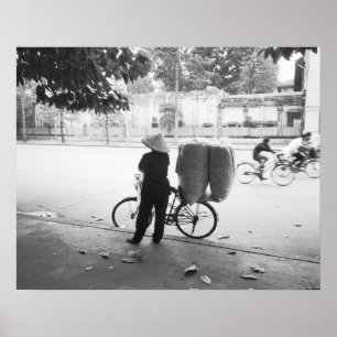 Hanoi Vietnam, cykelutkörerska (NR) Poster