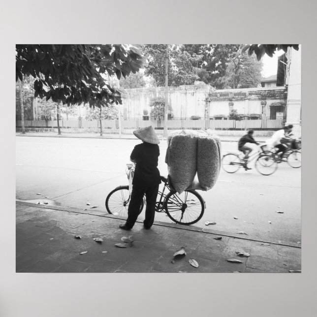 Hanoi Vietnam, cykelutkörerska (NR) Poster (Framsidan)