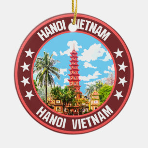 Hanoi Vietnam Julgransprydnad Keramik