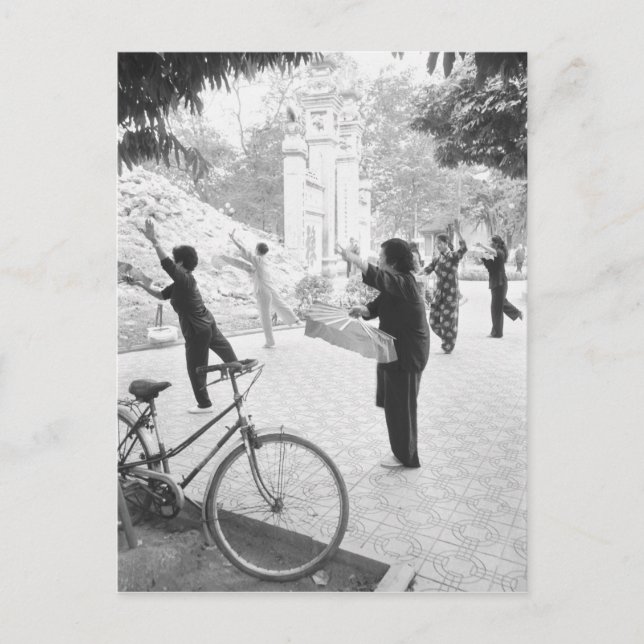 Hanoi Vietnam, Morgonutställningar av Hoan Kiem Vykort (Framsida)