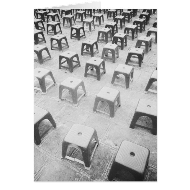 Hanoi Vietnam, Plastic Stools i Temple of Hälsningskort (Framsidan)