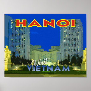 Hanoi, Vietnam, poster från serie-besöket...