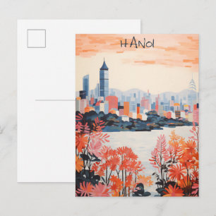 Hanoi Vietnam Resa Stad Måleri Estetik Vykort