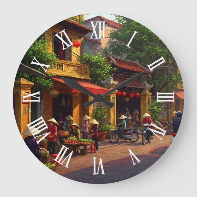 Hanoi Vietnam Resa Stor Klocka (Framsida)