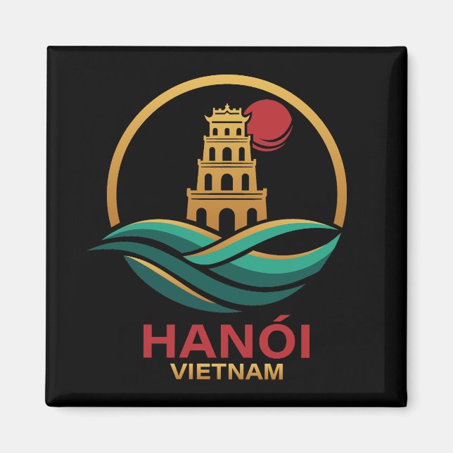 Hanoi Vietnam Sydostasien Magnet (Framsidan)