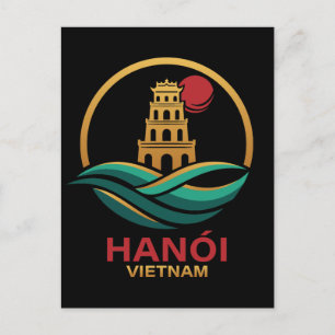 Hanoi Vietnam Sydostasien Vykort