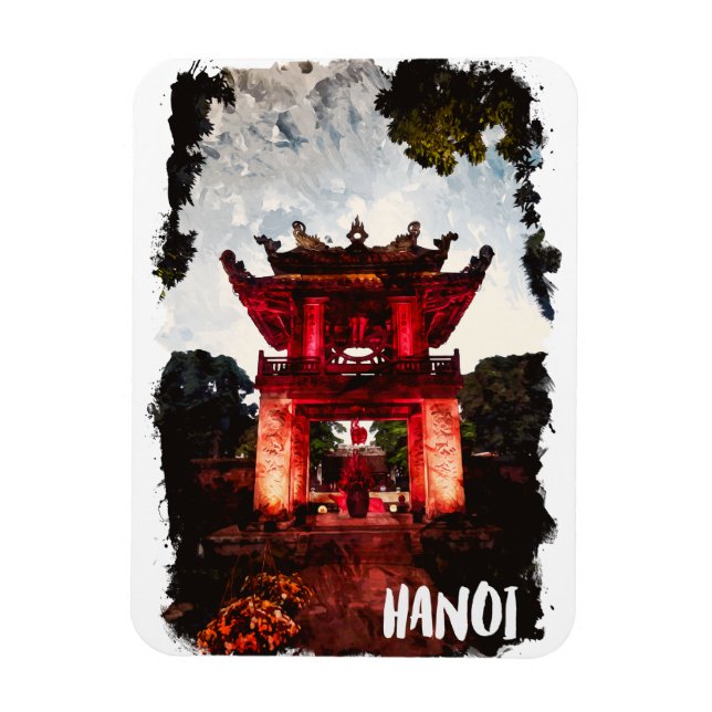 Hanoi Vietnam Temple of Literature Magnet (Vertikal)