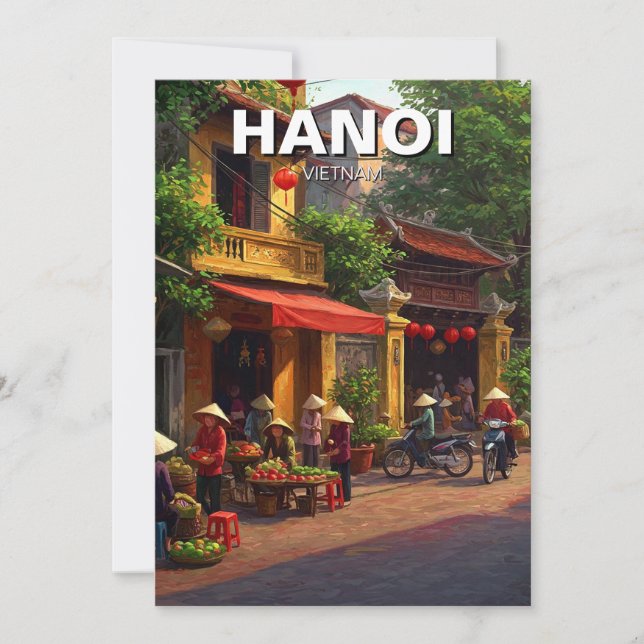 Hanoi Vietnam Travel Julkort (Framsida)