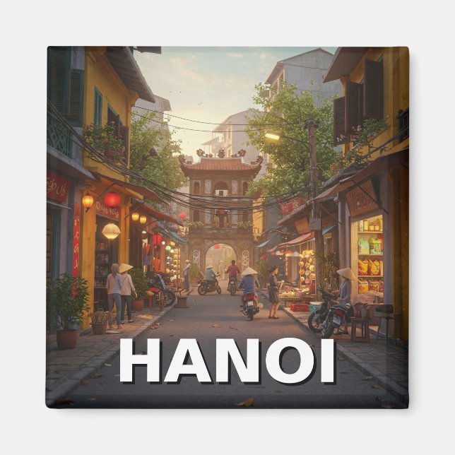 Hanoi Vietnam Travel Magnet (Framsidan)