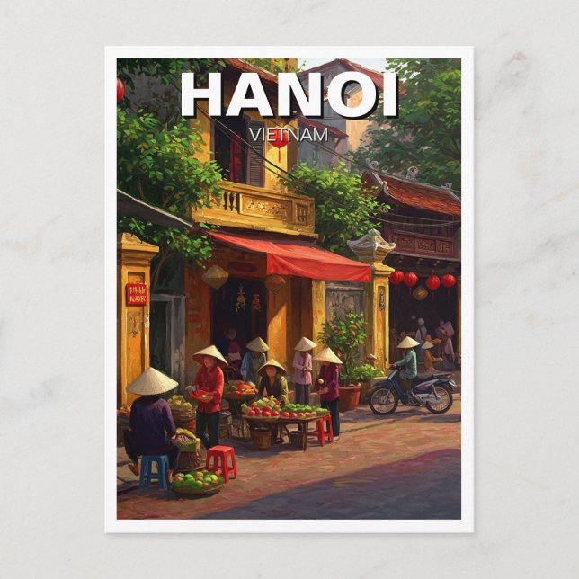 Hanoi Vietnam Travel Vykort (Framsida)
