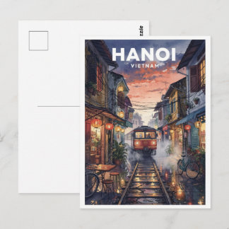 Hanoi Vietnam Vintage Resa Vykort