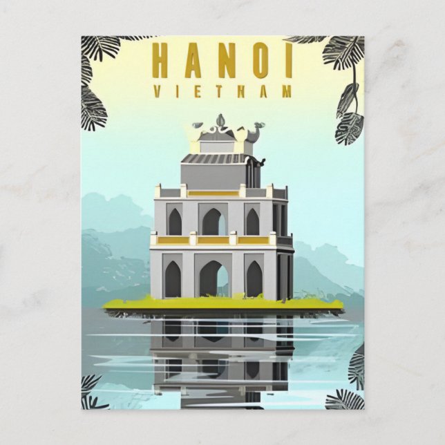 (Hanoi, Vietnams Vintage resor-retroturism) Vykort (Framsida)