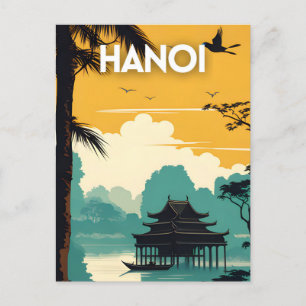 Hanoi Vintage Resemapposters Vykort