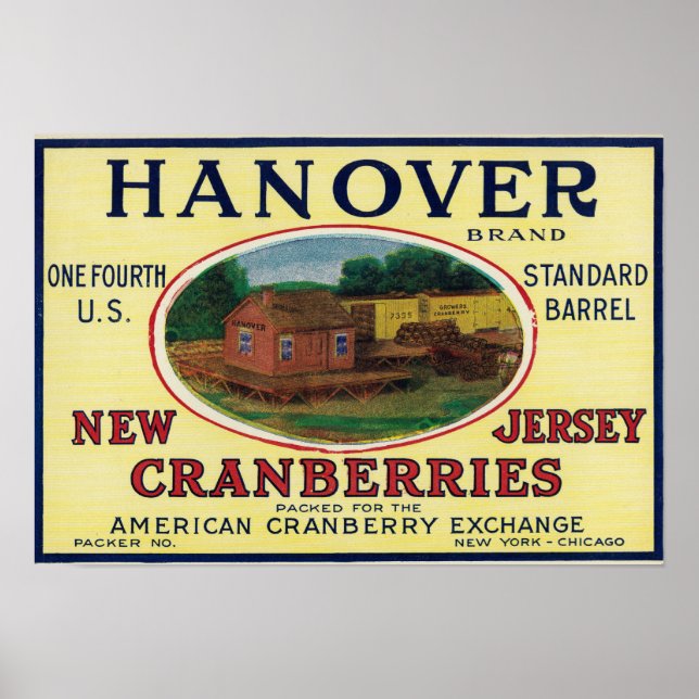 Hanover Brand Cranberry Label Poster (Framsidan)