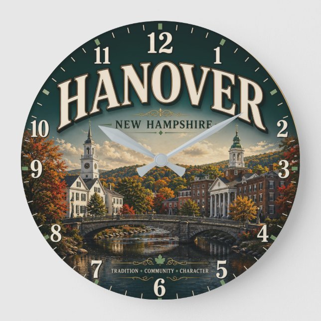Hanover New Hampshire Stor Klocka (Framsida)