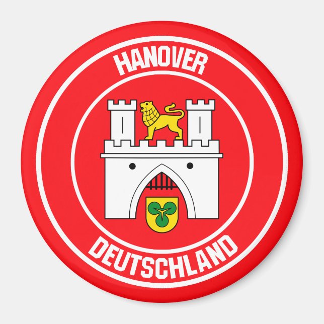 Hanover Round Emblem Magnet (Framsidan)