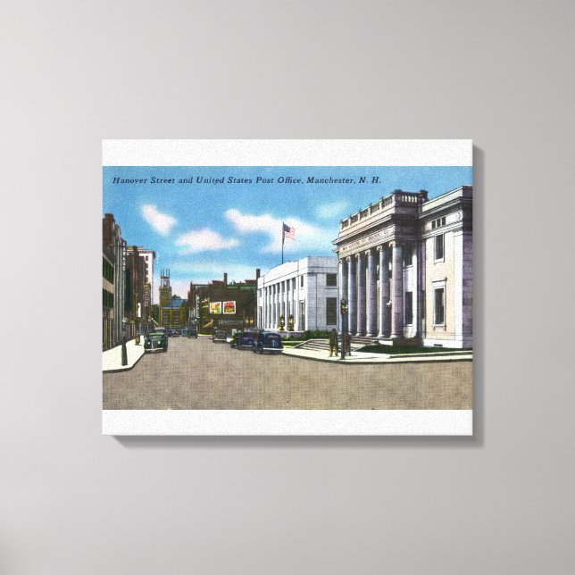 Hanover Street View of the Post Office Canvastryck (Framsida)