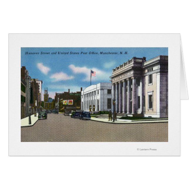 Hanover Street View of the Post Office Hälsningskort (Framsidan Horizontal)