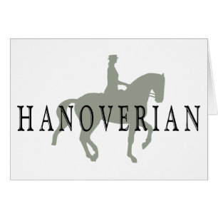 HANOVERIAN med den Dressagehästen & ryttaren Hälsningskort
