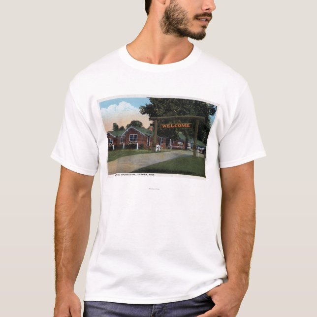 Hänrycka beskådar av turist parkerar t shirt (Framsida)