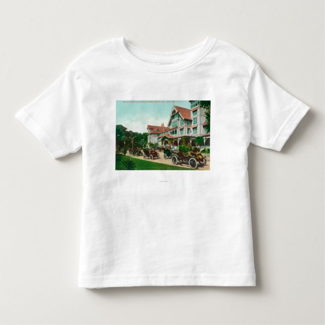 Hänrycka beskådar av yttre av Hotell del Monte Tee Shirt (Framsida)