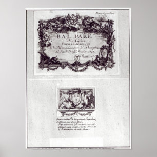 Hänrycka biljetten för bollen i Versailles Poster