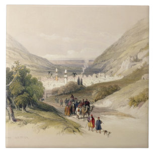 Hänrycka till Nablous, April 17th 1839, plätera Kakelplatta