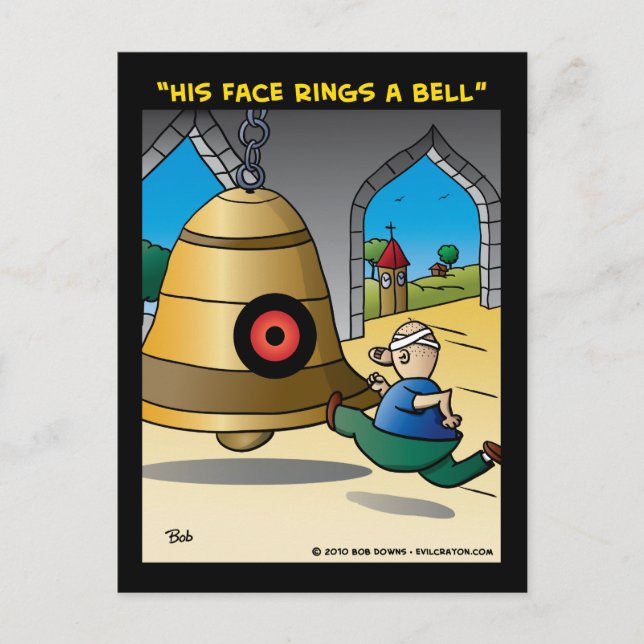 "Hans Ansikte Ringar A Bell" Vykort (Framsida)