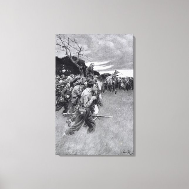 Hans armé fattiga upp vädret och sobbningen" canvastryck (Framsida)