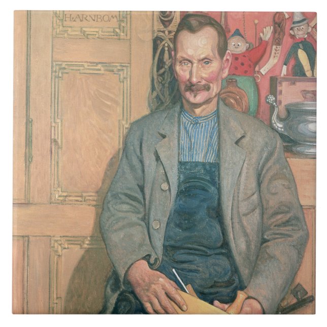Hans Arnbom, snickaren Kakelplatta (Framsidan)