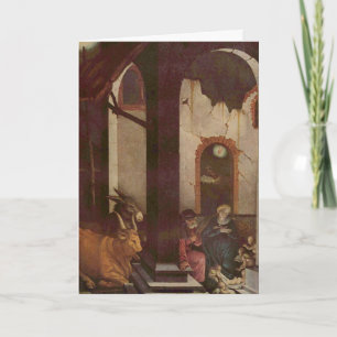 HANS BALDUNG TYMAN NATIVITY CHRISTMAS-KORT ANTECKNINGSKORT