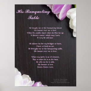 Hans Banqueting Bord... Skriftlig av Cheryl Kinney Poster