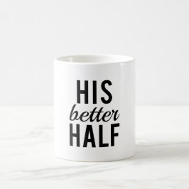 Hans bättre halva ordkonst, textdesign kaffemugg