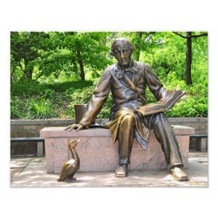 Hans Christian Andersen i Central Park Fototryck