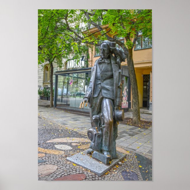 Hans Christian Andersen Statue, Bratislava, slovak Poster (Framsidan)