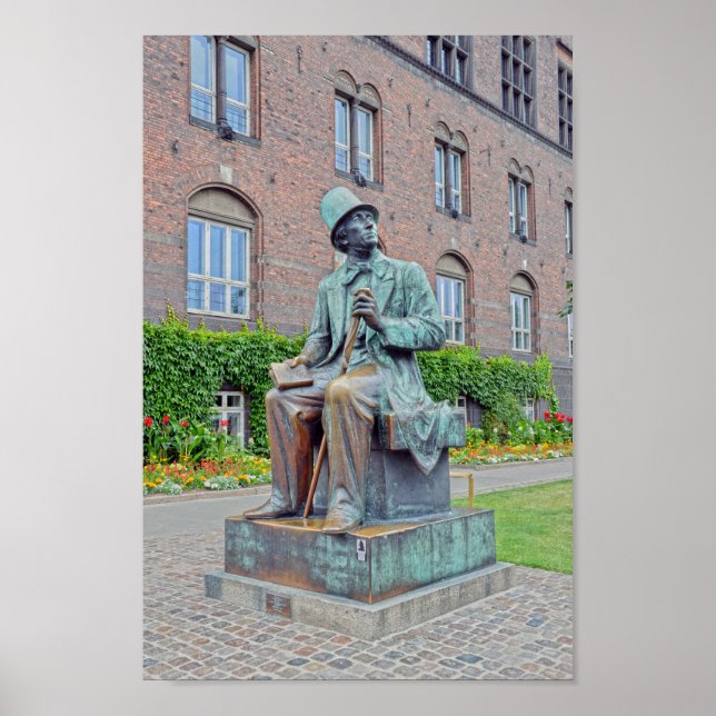 Hans Christian Andersen Statue, Köpenhamn Poster (Framsidan)