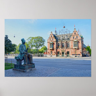 Hans Christian Andersen-statyn, Köpenhamn Danmark Poster