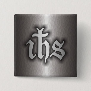 (HANS) Christogram stålsätter Knapp