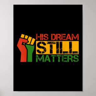 Hans Dream fortfarande S Martin Luther Kung Jr Day Poster