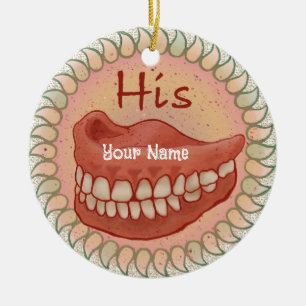 Hans False Teeth Julgransprydnad Keramik