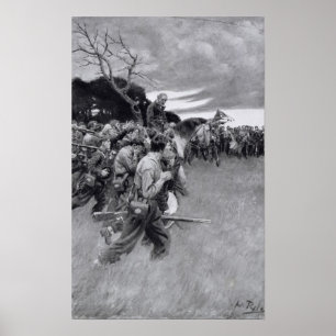 Hans fattiga upp gråta och sobbing för armé poster
