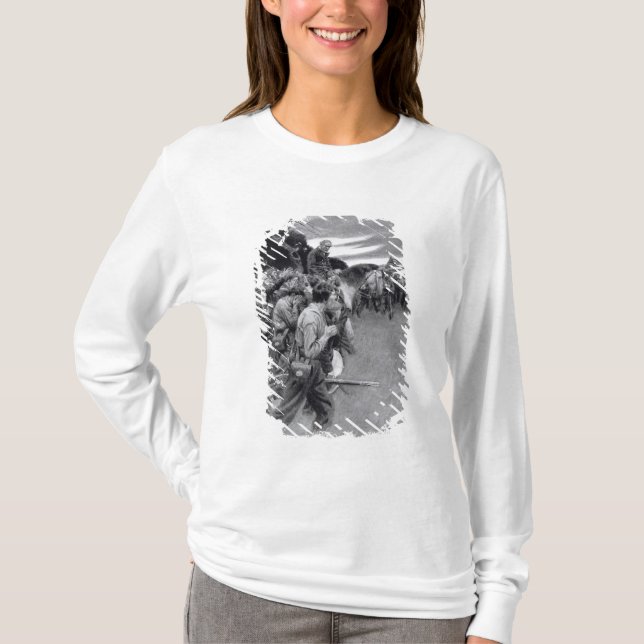 Hans fattiga upp gråta och sobbing för armé t-shirt (Framsida)