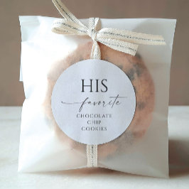 Hans favoritbröllopsförmån Editable Round Stickers Runt Klistermärke