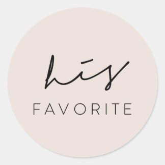 Hans favoritpåse i bröllop behandlar klistermärke