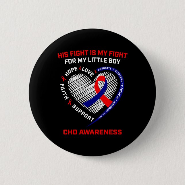 Hans Fig Little Boy Son Chd Awareness Heart Disea Knapp (Framsida)