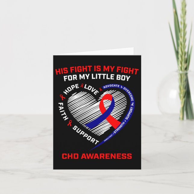 Hans Fig Little Boy Son Chd Awareness Heart Disea Kort (Framsida)